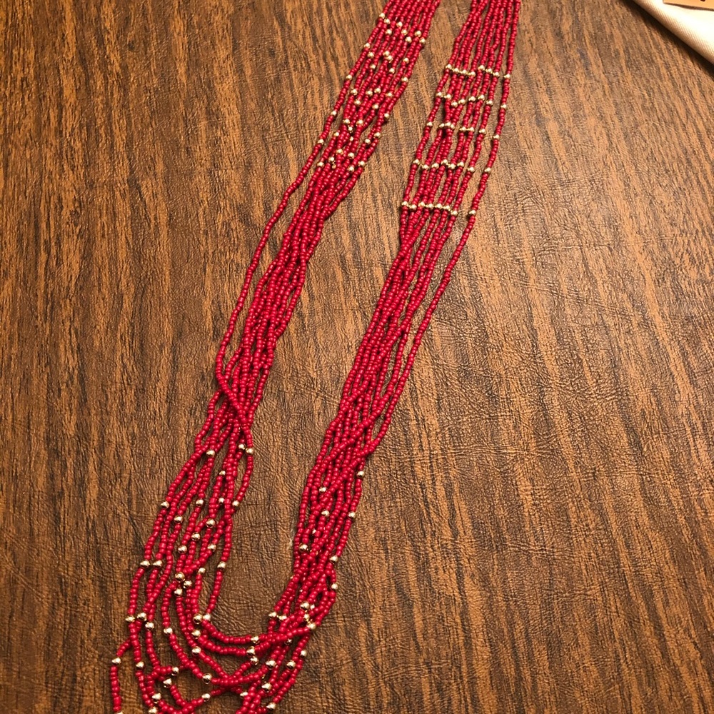 Multi-Layer Necklace - Red